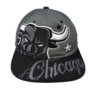 Chicago Premium Snapback Cap Gray One Size Adjustable Embroidered Vented Holes